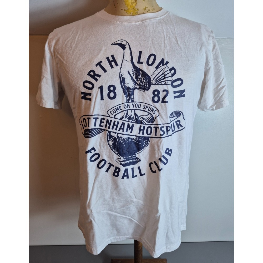 Tottenham Hotspur Mens Official Merch T-Shirt Small White Blue